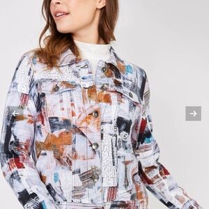 Simply Art Dolcezza Abstract Print Women's Jacket Sz M